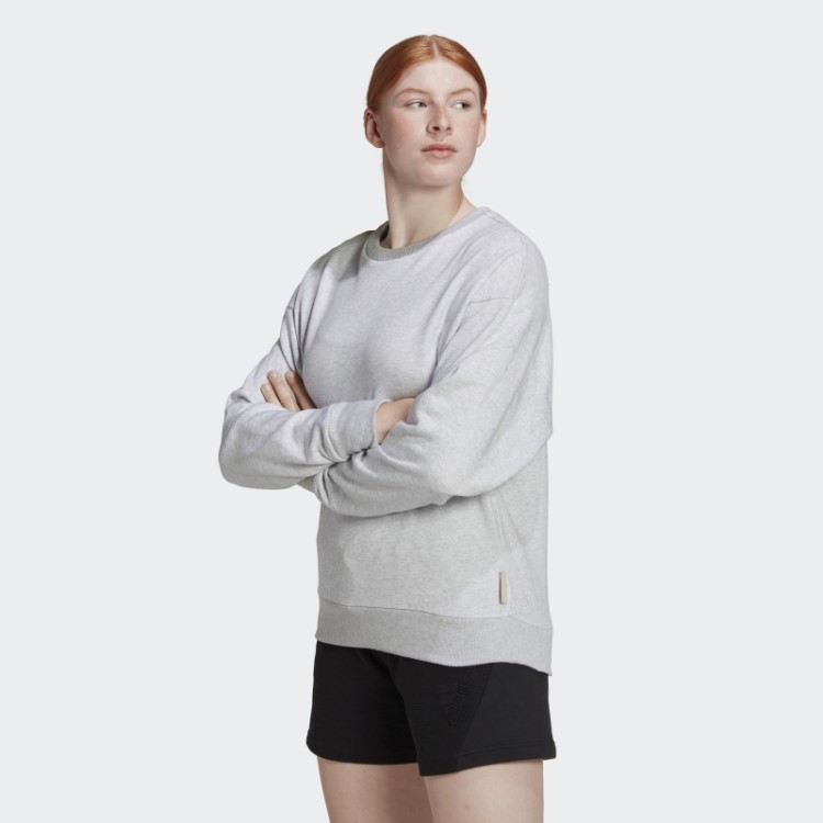 Moletom Solto Studio Lounge Cinza Claro Urze Adidas