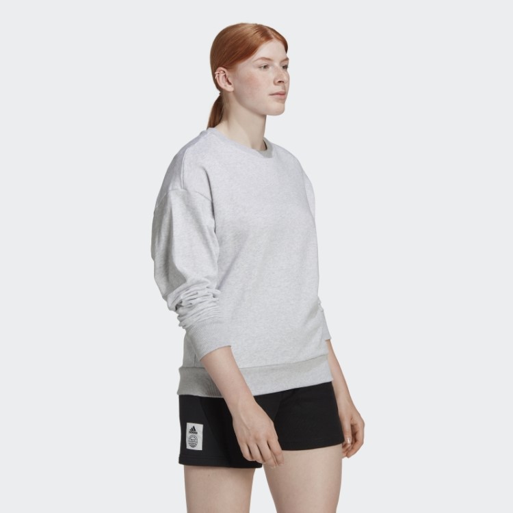 Moletom Solto Studio Lounge Cinza Claro Urze Adidas