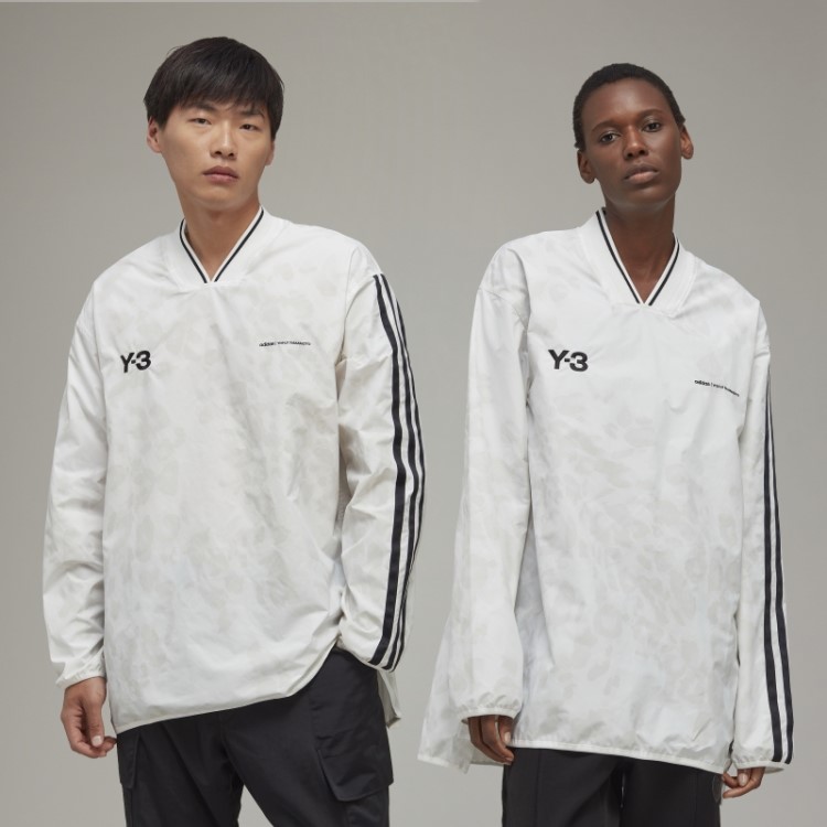 Camiseta De Manga Longa Com As Três Listras Adidas Y-3