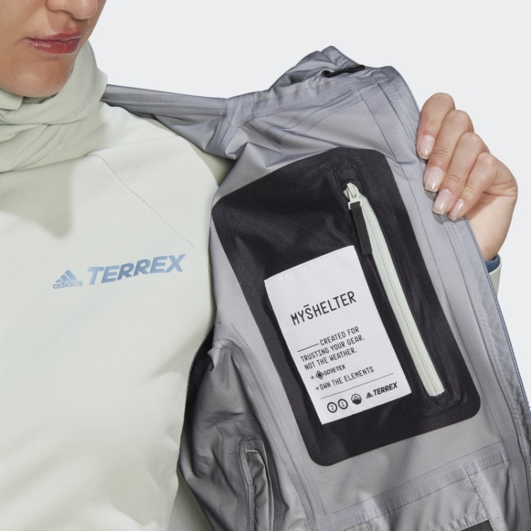 Jaqueta De Chuva Verde Terrex Myshelter Gore-tex Adidas