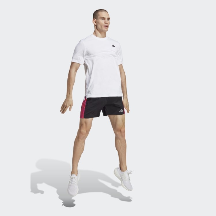 Adidas Preto Possui Shorts Sazonais De Corrida