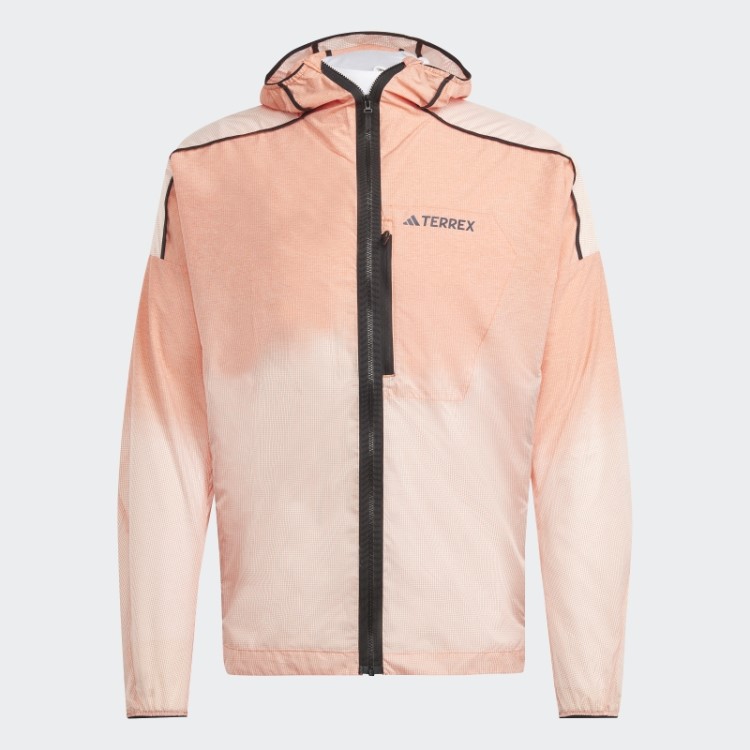 Jaqueta Corta Vento Laranja Terrex Agravic Para Trilha Adidas