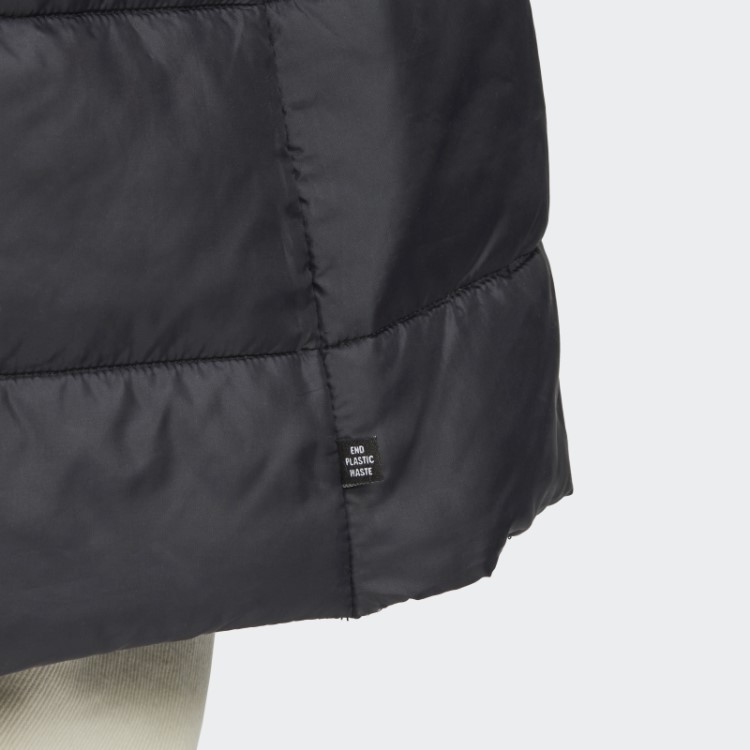 Jaqueta Longa Slim Premium Com Capuz Preto Adidas