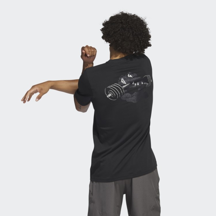 Camiseta Adidas Aeroready Training Gator Manga Curta Preta