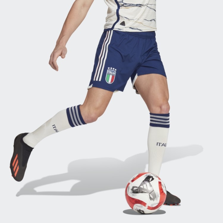Calções Adidas Azul Escuro Itália 23 Away Autêntico