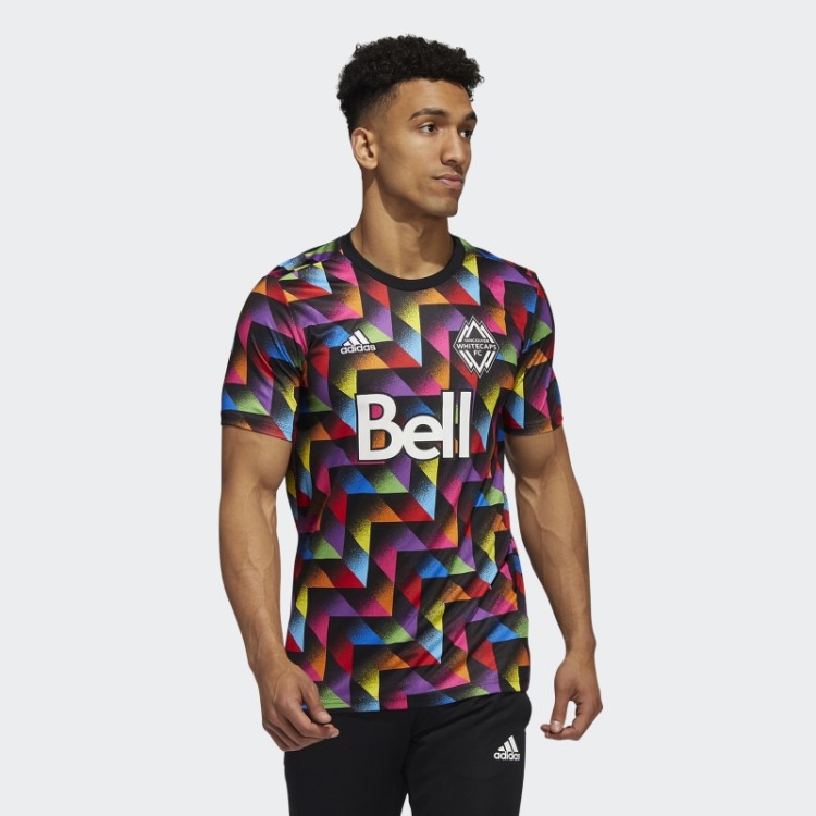 Vancouver Whitecaps Fc Lgbtq+ Camisa Pré-jogo Preta Adidas
