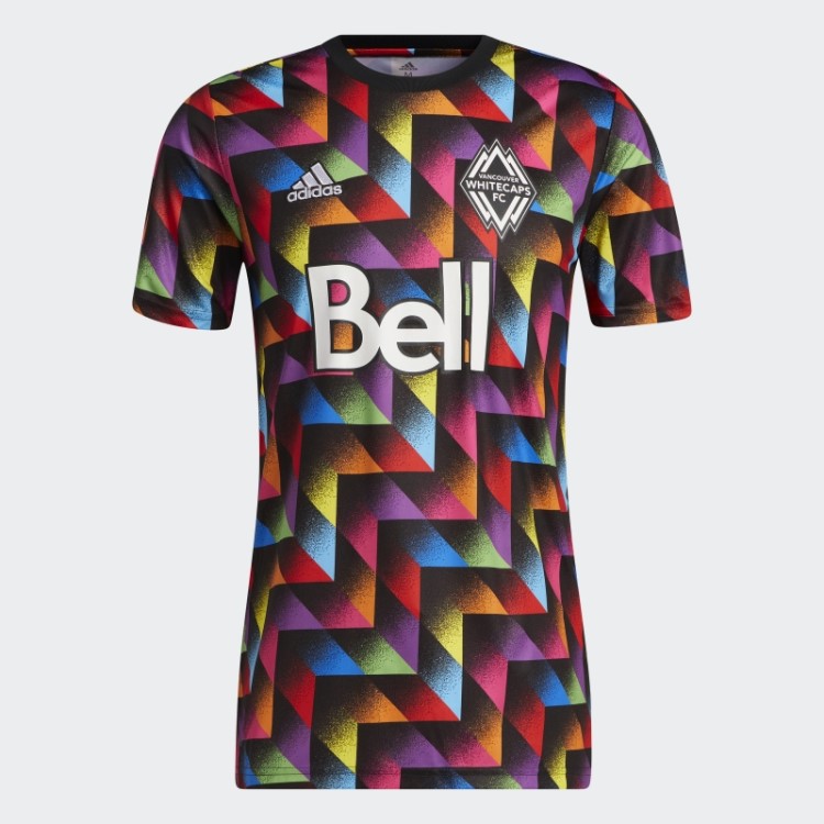 Vancouver Whitecaps Fc Lgbtq+ Camisa Pré-jogo Preta Adidas