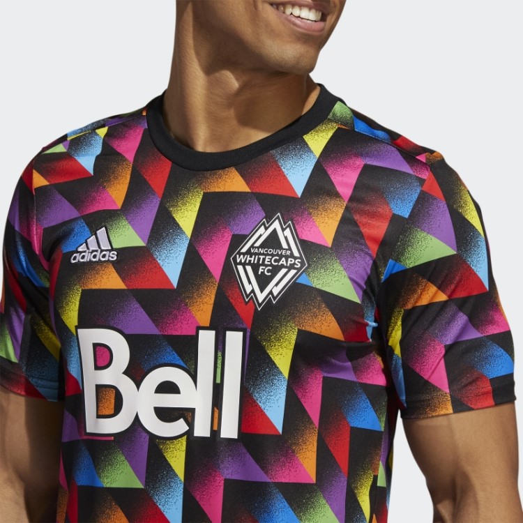 Vancouver Whitecaps Fc Lgbtq+ Camisa Pré-jogo Preta Adidas