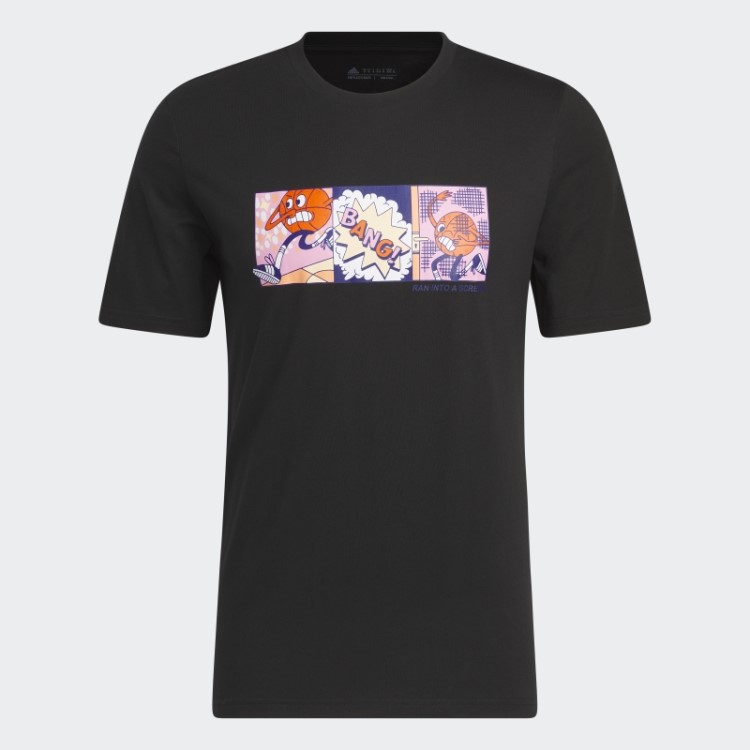 Adidas Lil' Stripe Basquete Gráfico Camiseta Preta