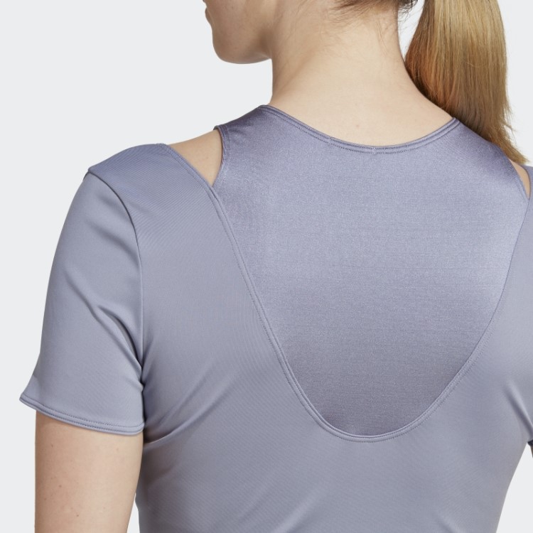 Camiseta Hiit Aeroready Crop Adidas Silver Violet