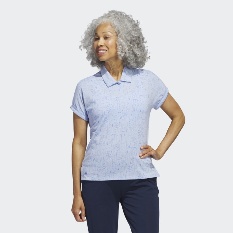 Camisa Polo De Golfe Com Estampa Go-to Adidas Blue Dawn