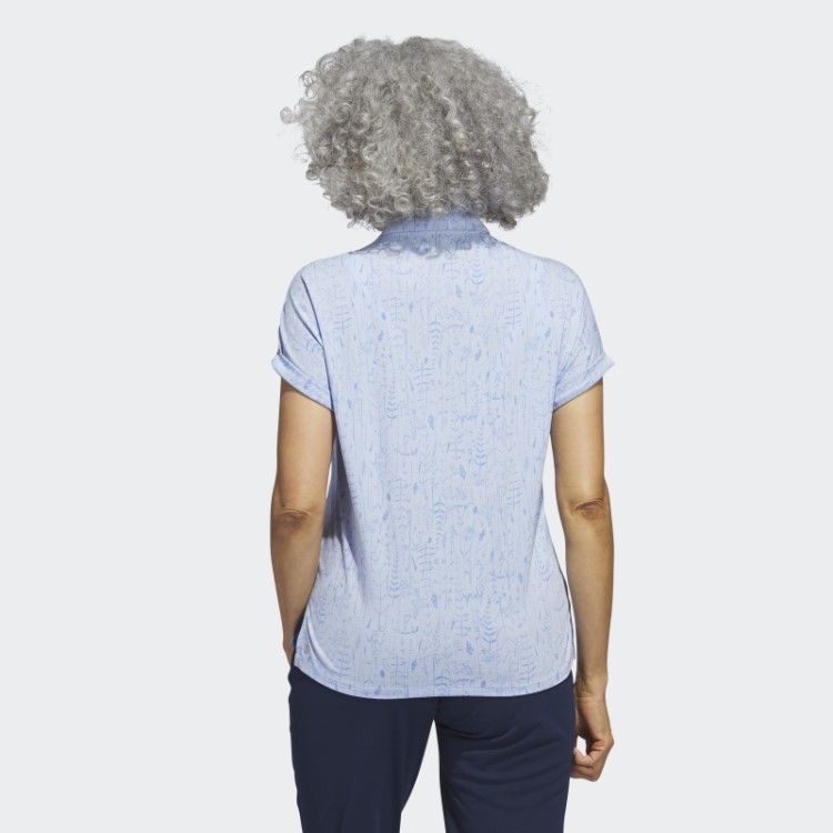 Camisa Polo De Golfe Com Estampa Go-to Adidas Blue Dawn
