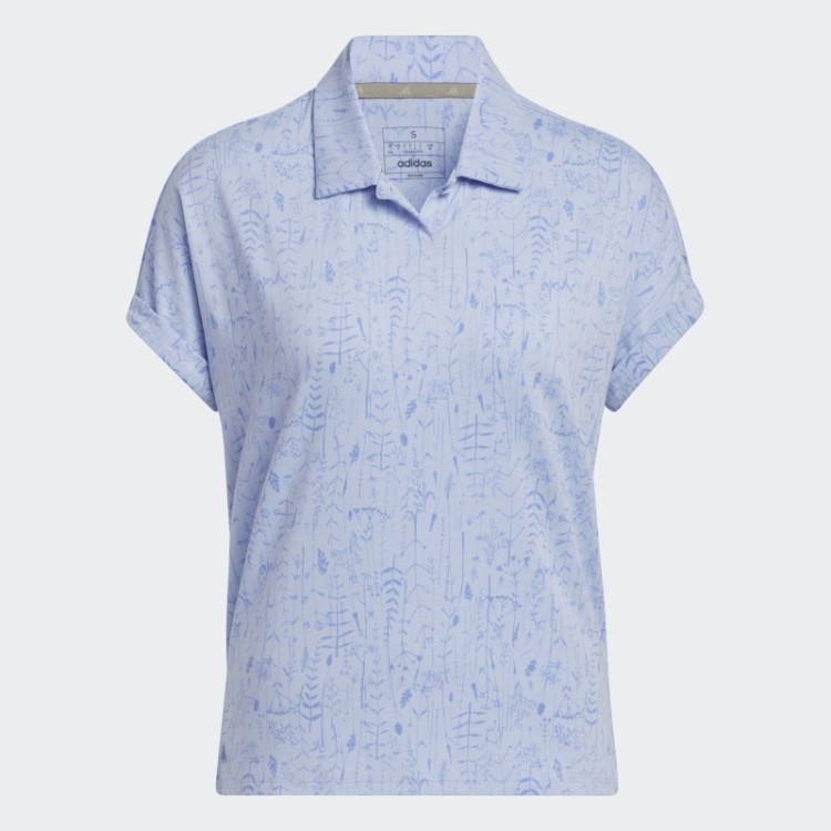 Camisa Polo De Golfe Com Estampa Go-to Adidas Blue Dawn