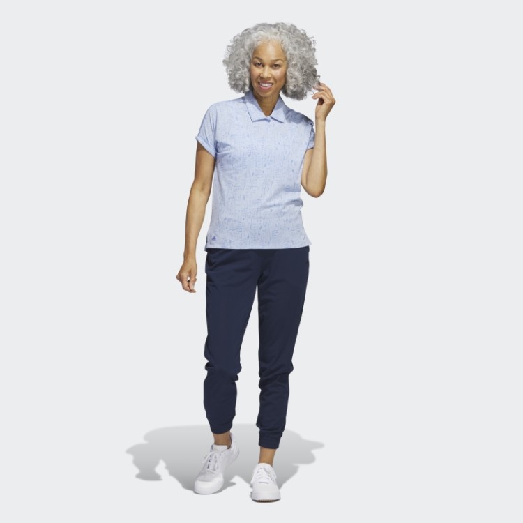 Camisa Polo De Golfe Com Estampa Go-to Adidas Blue Dawn