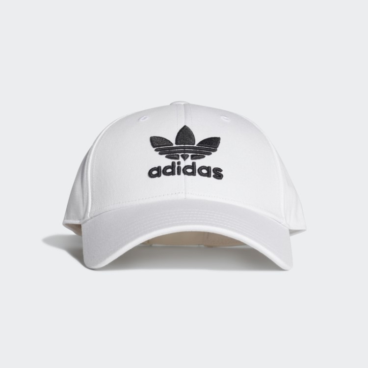 Boné De Beisebol Branco Adidas Trefoil