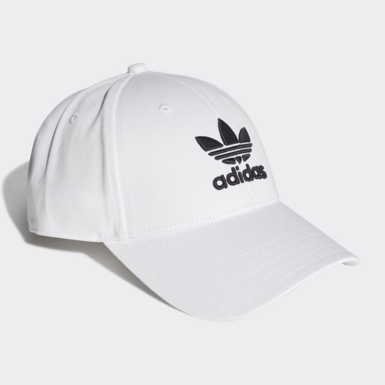 Boné De Beisebol Branco Adidas Trefoil