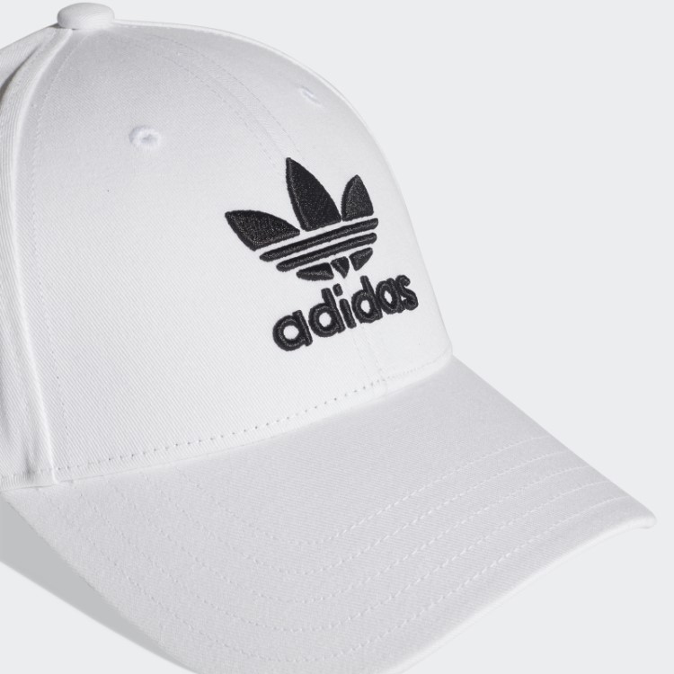 Boné De Beisebol Branco Adidas Trefoil