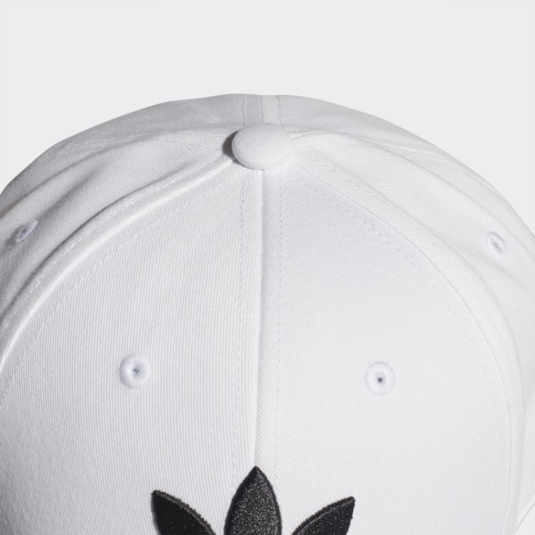 Boné De Beisebol Branco Adidas Trefoil