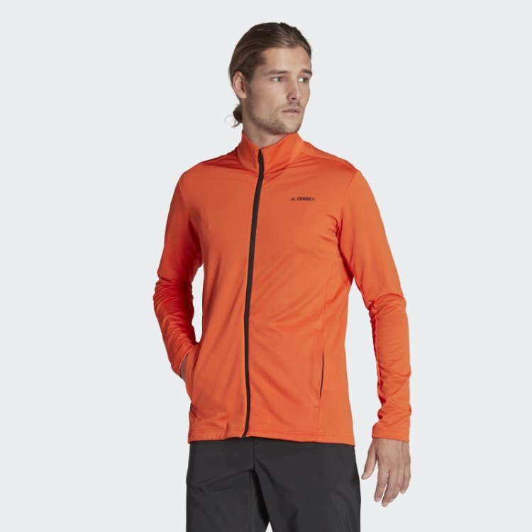Jaqueta De Lã Laranja Terrex Multi Primegreen Com Zíper Completo Adidas