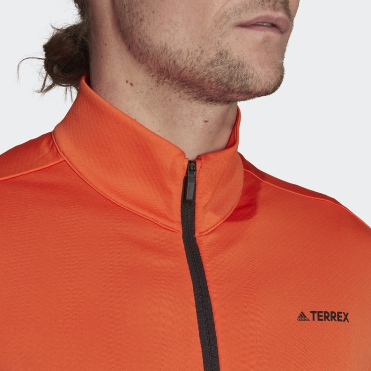 Jaqueta De Lã Laranja Terrex Multi Primegreen Com Zíper Completo Adidas