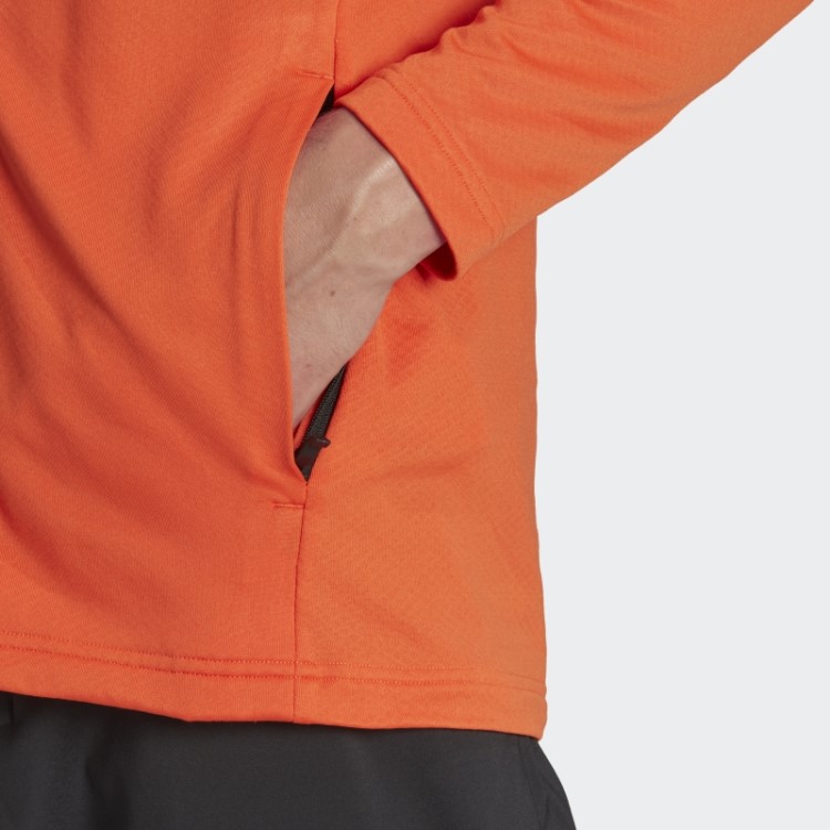 Jaqueta De Lã Laranja Terrex Multi Primegreen Com Zíper Completo Adidas