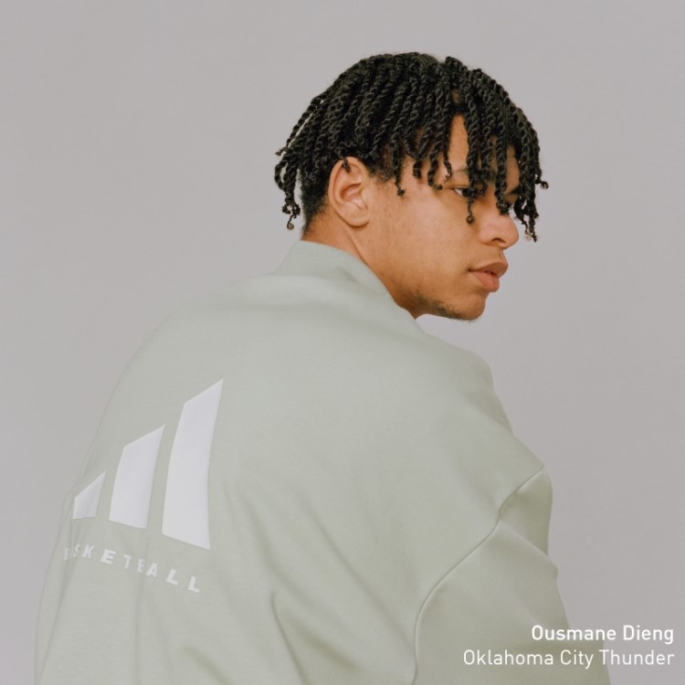 Moletom Verde Adidas Basketball Crew Moda
