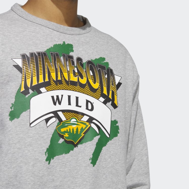 Moletom Cinza Médio Vintage Da Tripulação Adidas