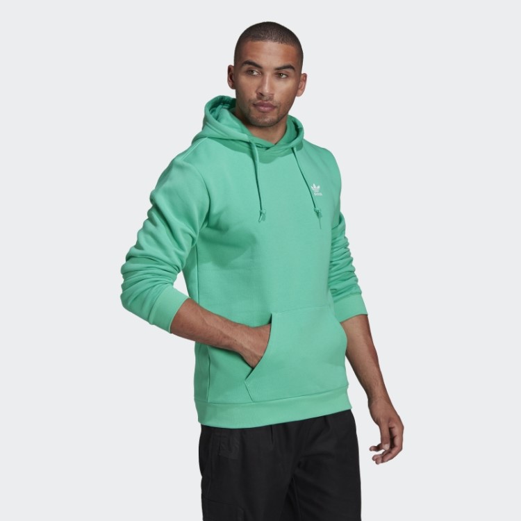 Moletom Com Capuz Adicolor Essentials Trefoil Verde De Alta Resolução Adidas