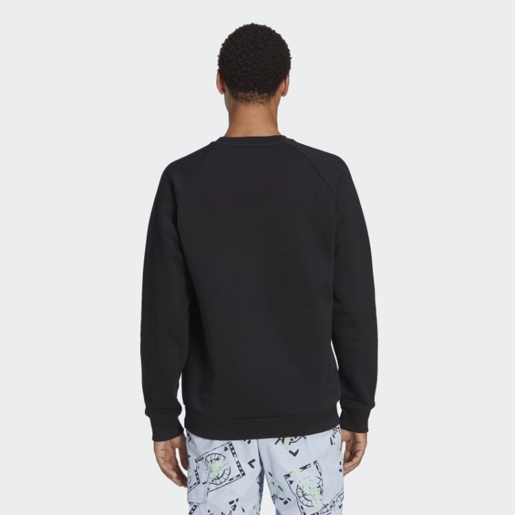 Moletom Gola Careca Trefoil Essentials Adidas Preto