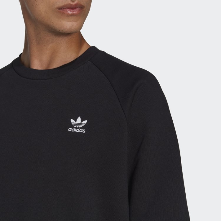 Moletom Gola Careca Trefoil Essentials Adidas Preto
