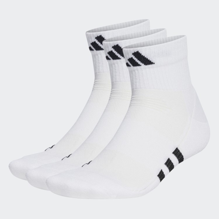 Meias De Corte Médio Almofadadas De Desempenho Branco 3 Pares Adidas