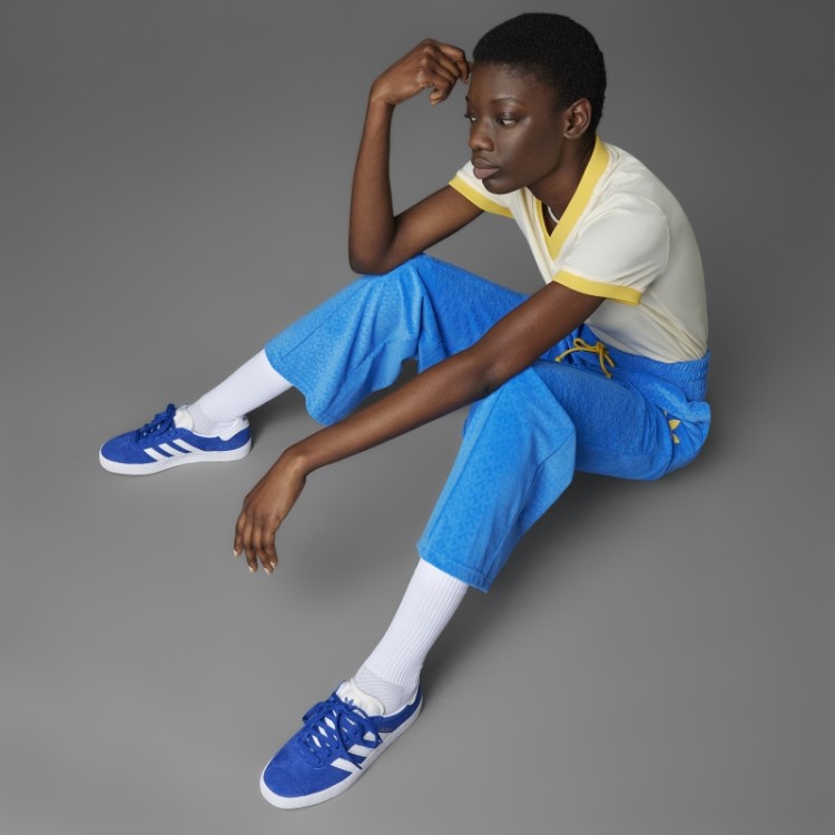 Calça De Veludo Adicolor Anos 70 Pássaro Azul Adidas
