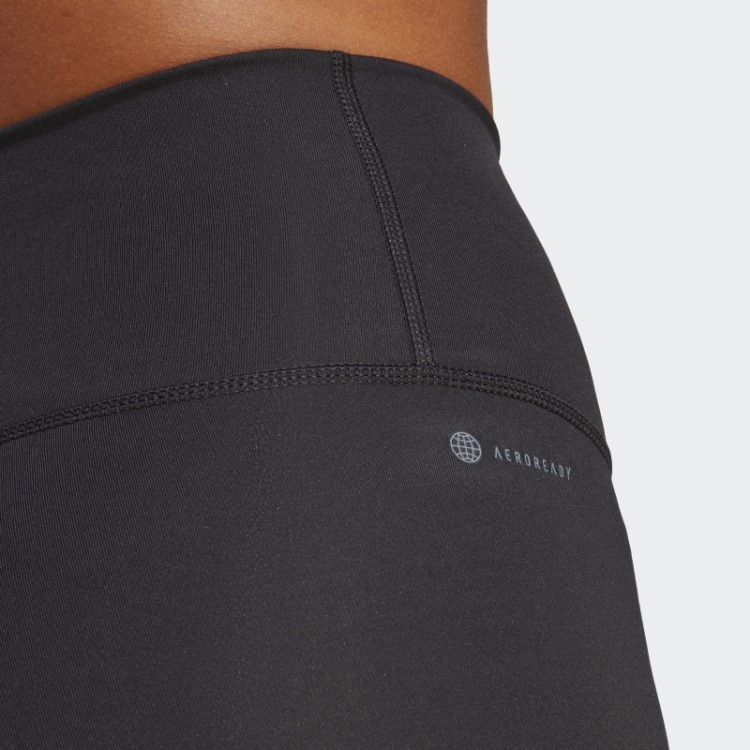 Legging 3/4 Preta Adidas Optime Stash Pocket Cintura Alta