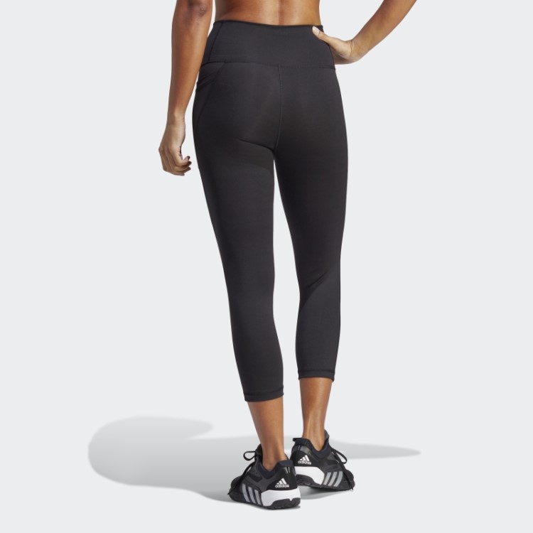 Legging Preta Optime Stash Bolso Cintura Alta 3/4 Adidas