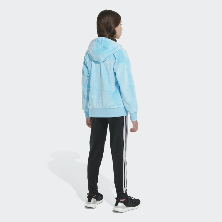 Moletom Com Capuz De Lã Aconchegante Azul Adidas