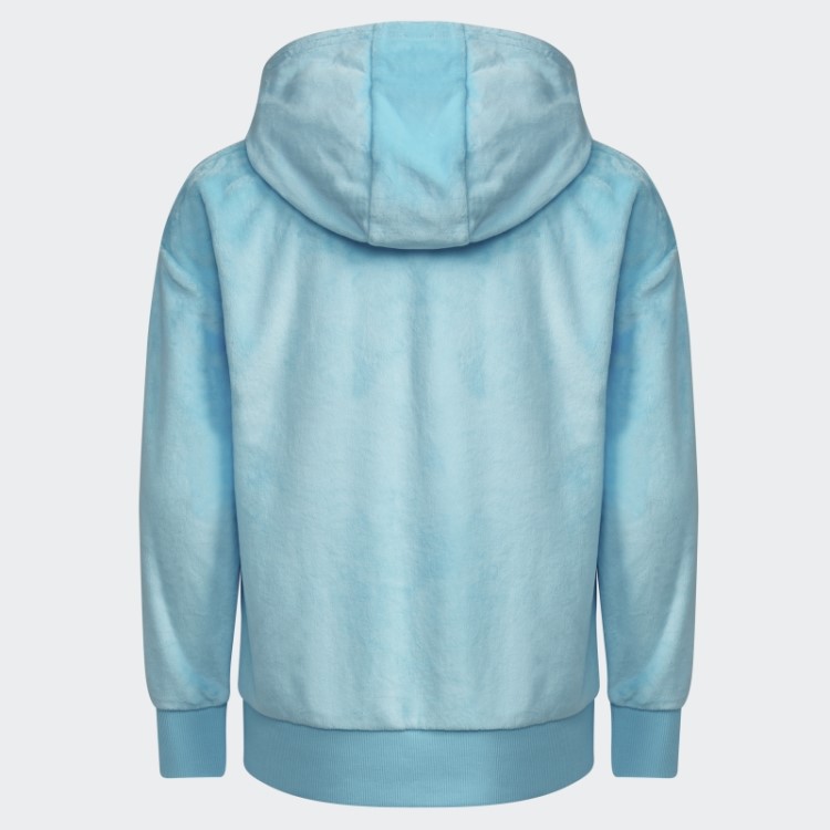 Moletom Com Capuz De Lã Aconchegante Azul Adidas