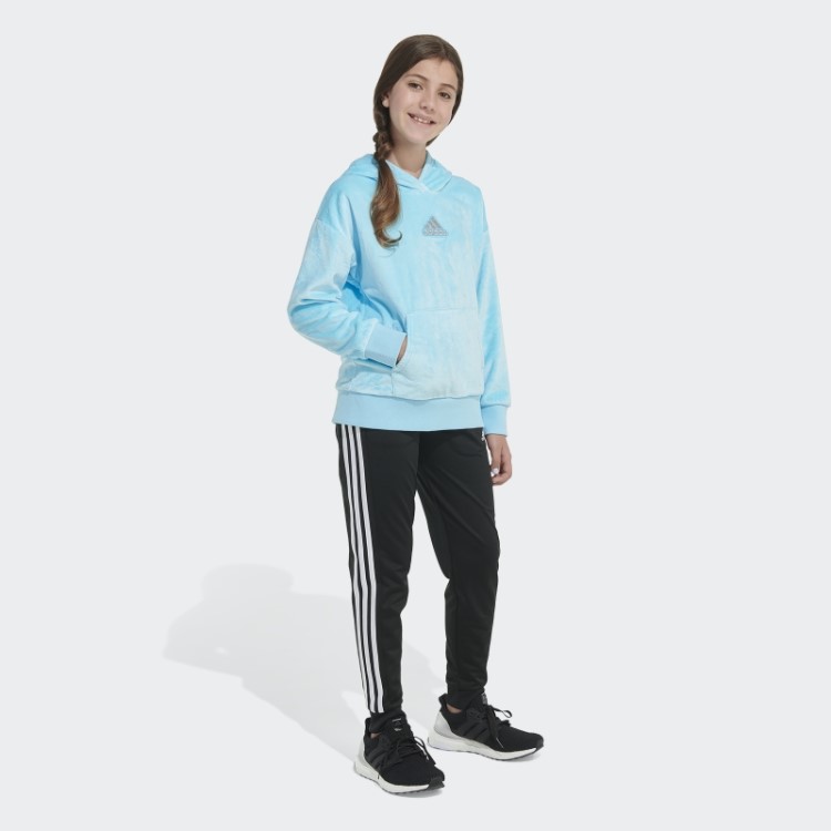 Moletom Com Capuz De Lã Aconchegante Azul Adidas