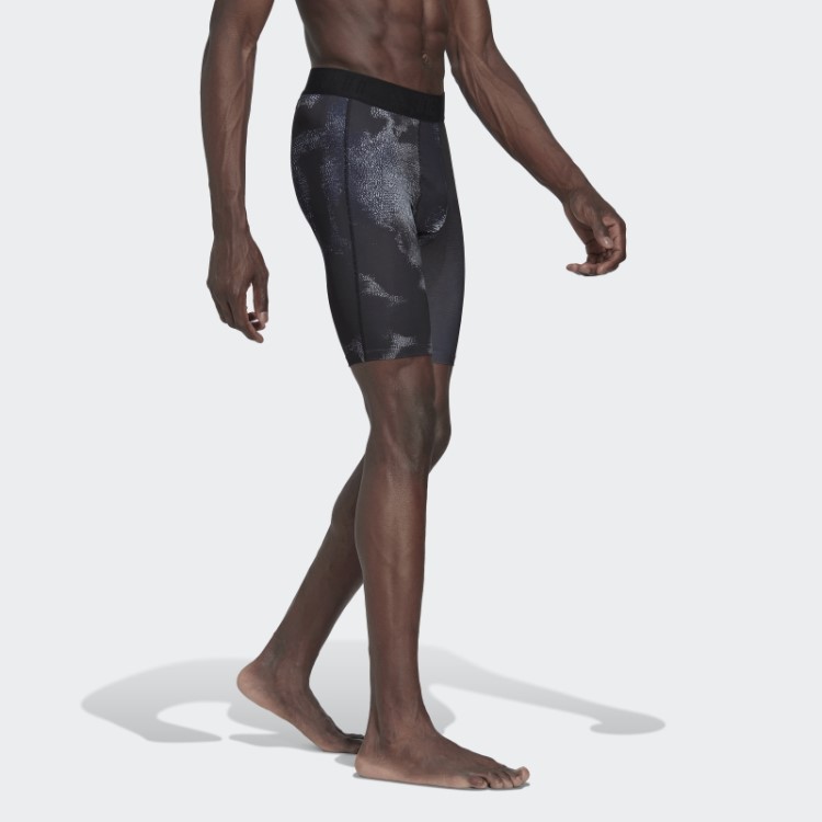 Meia-calça De Treino Allover Multicolorida Adidas Techfit