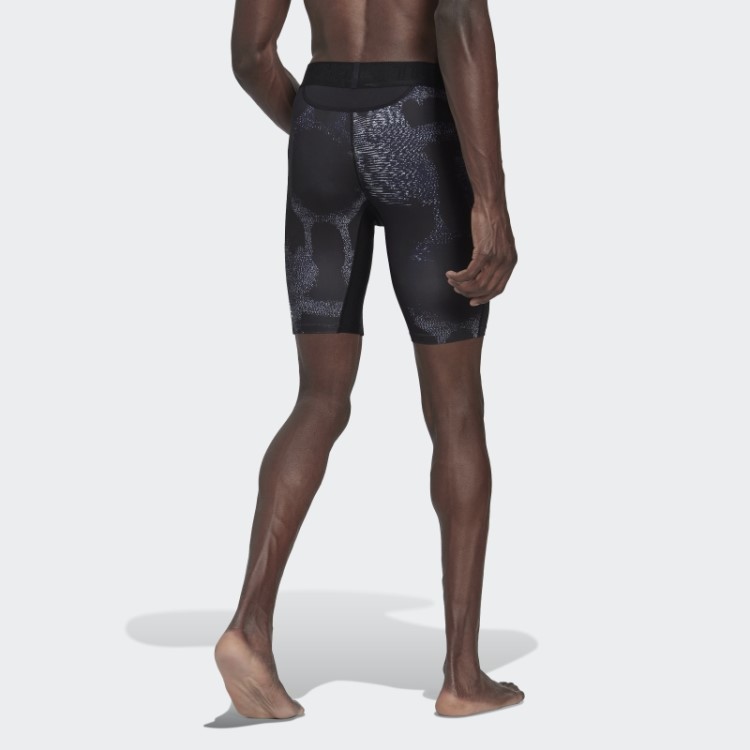 Meia-calça De Treino Com Estampa Allover Techfit Adidas Multicolor