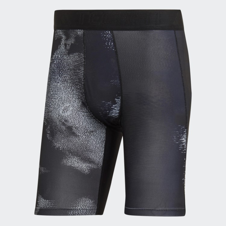Meia-calça De Treino Com Estampa Allover Techfit Adidas Multicolor