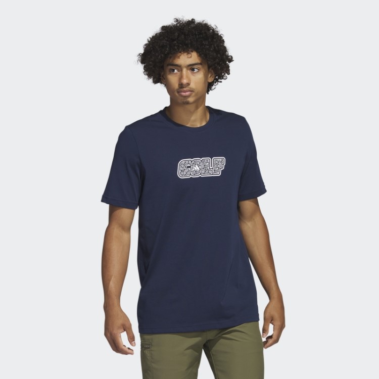 Camiseta De Golfe Azul Marinho Adidas