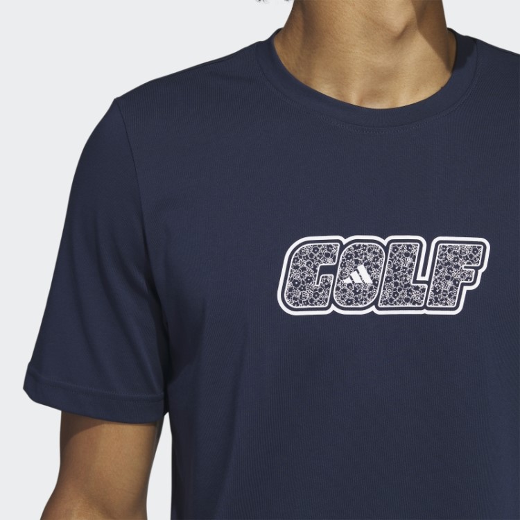 Camiseta De Golfe Azul Marinho Adidas