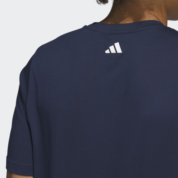 Camiseta De Golfe Azul Marinho Adidas