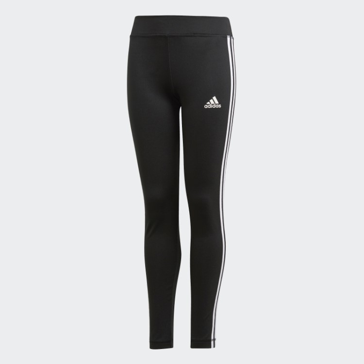 Meia-calça Preta Para Equipamento De Treino Com As Três Listras Adidas