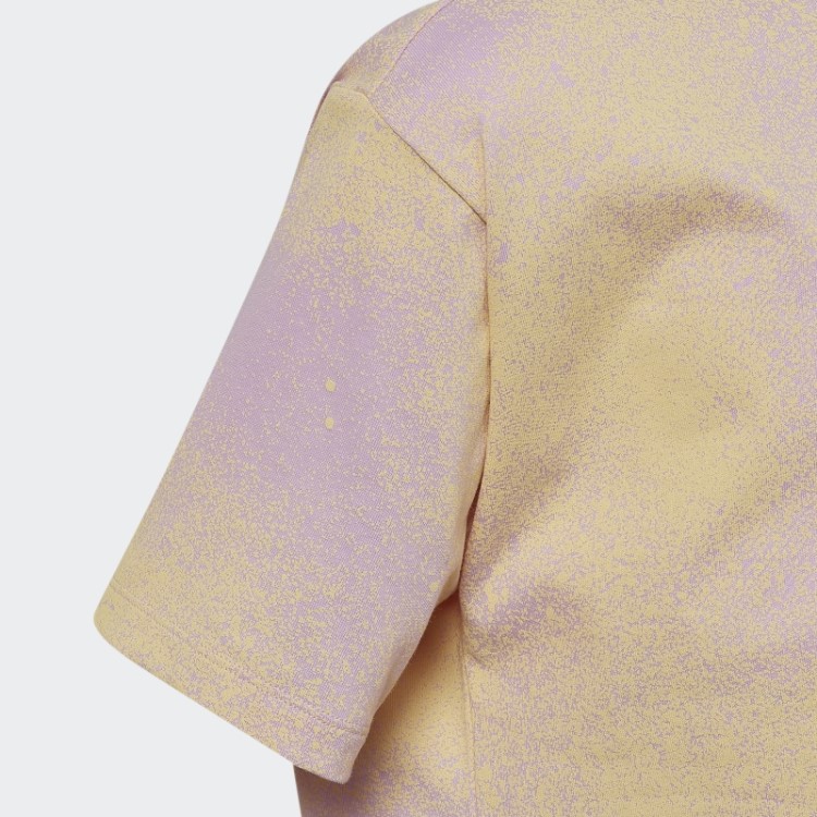 Camiseta Cropped Com Estampa Gráfica Lilás Adidas