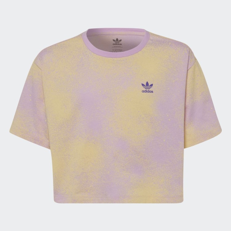 Camiseta Cropped Lilás Com Estampa Gráfica Adidas