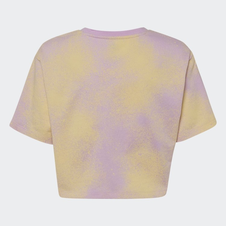 Camiseta Cropped Lilás Com Estampa Gráfica Adidas