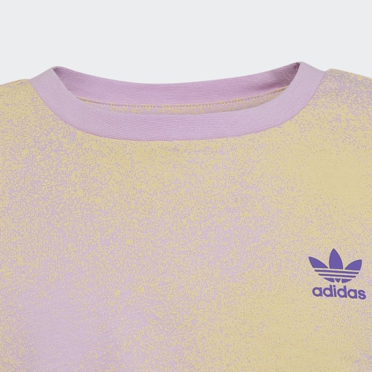Camiseta Cropped Lilás Com Estampa Gráfica Adidas