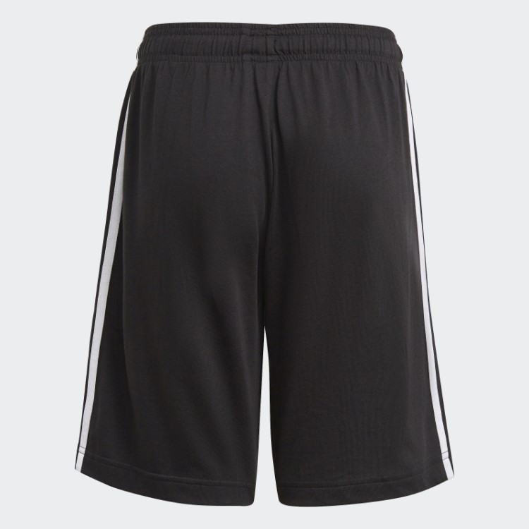 Bermuda Preta Adidas Essentials Com As Três Listras