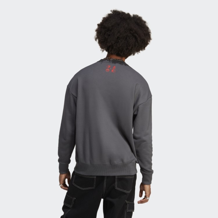 Moletom Cinza Adidas Fc Bayern Lifestyler Crew